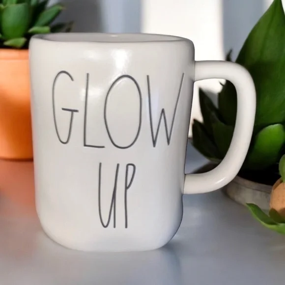 Rae Dunn GLOW UP white mug - Picture 1 of 3